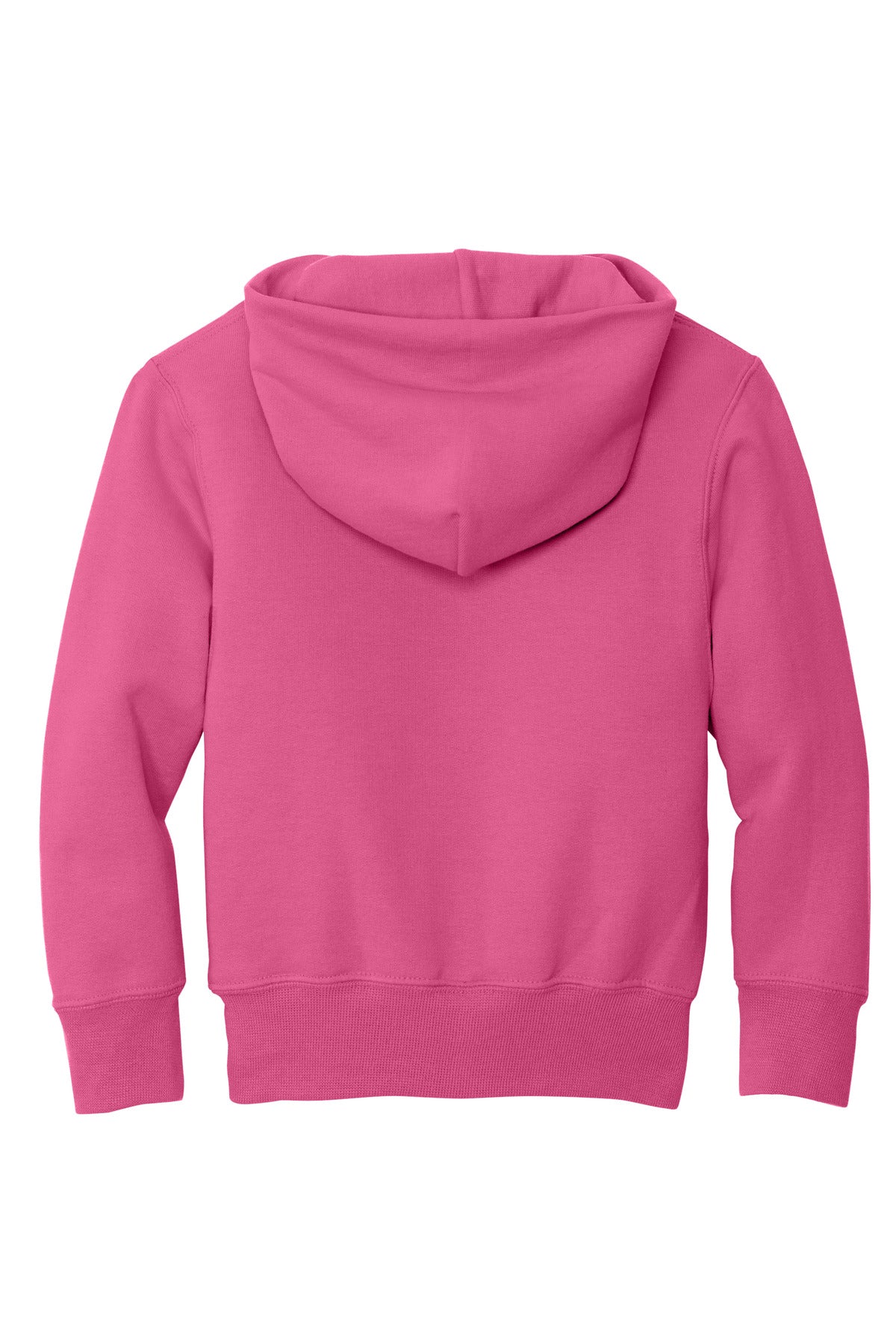 Rear View of Sangria Port & Co Youth Core Fleece Pullover Hooded Sweatshirt. PC90YH