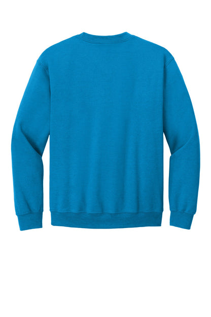Rear View of Sapphire Gildan Heavy Blend Crewneck Sweatshirt. 18000