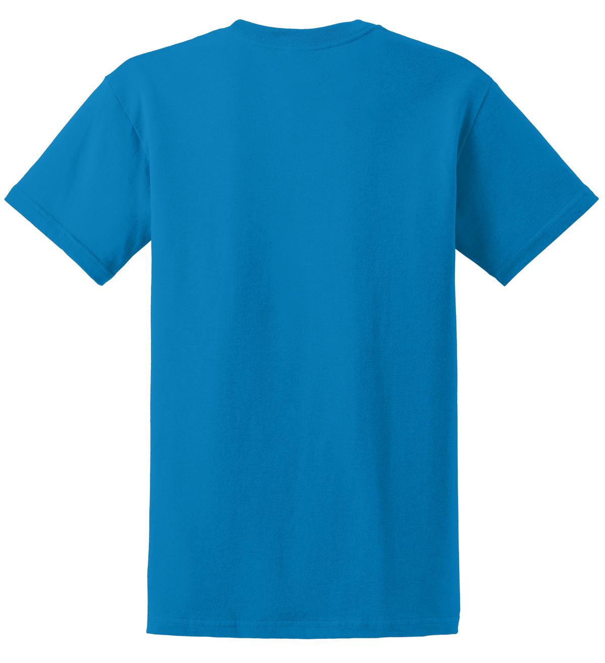 Rear View of Sapphire Gildan - Ultra Cotton 100% US Cotton T-Shirt. 2000