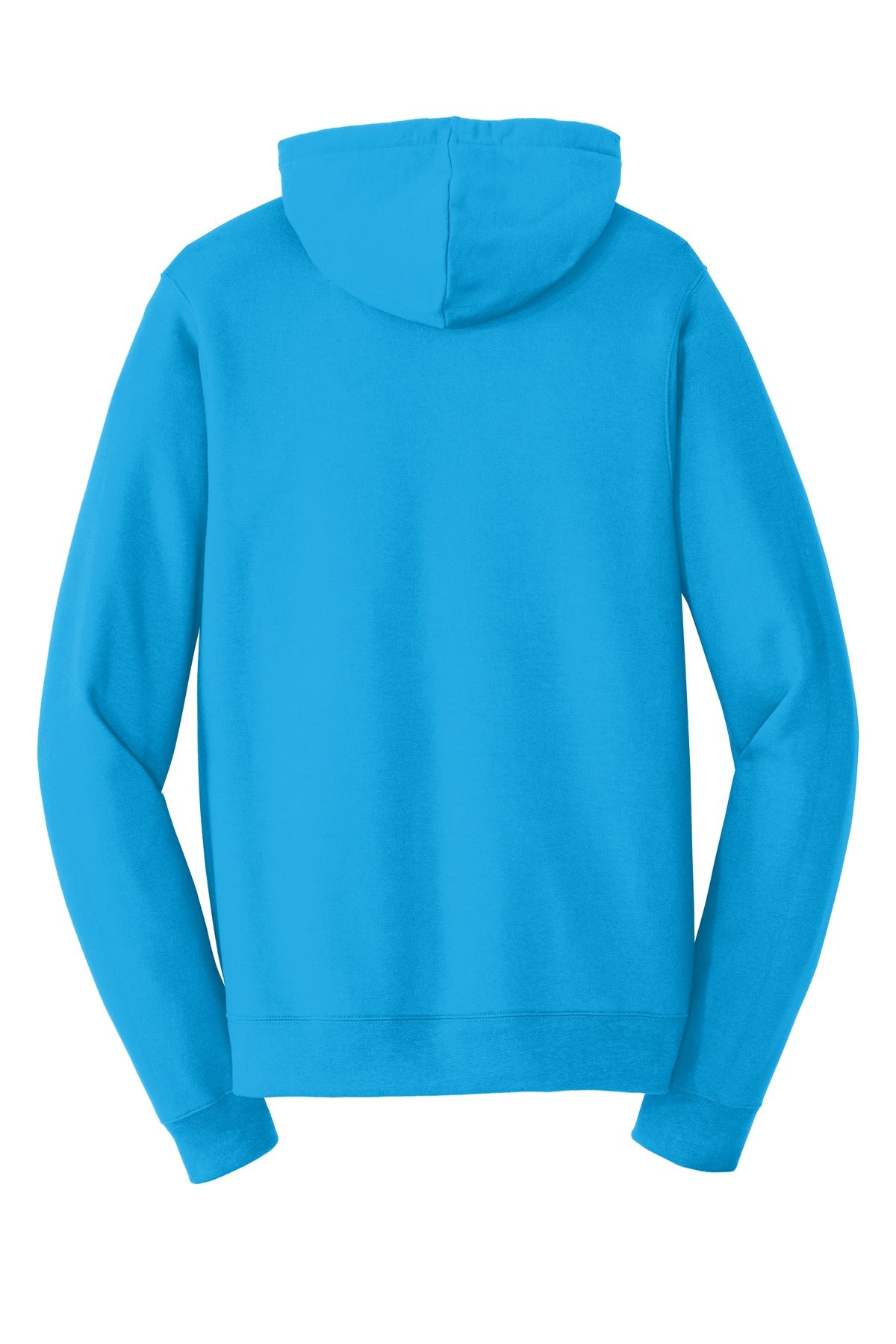 Rear View of Sapphire Port & Co Fan Favorite Fleece Pullover Hooded Sweatshirt. PC850H