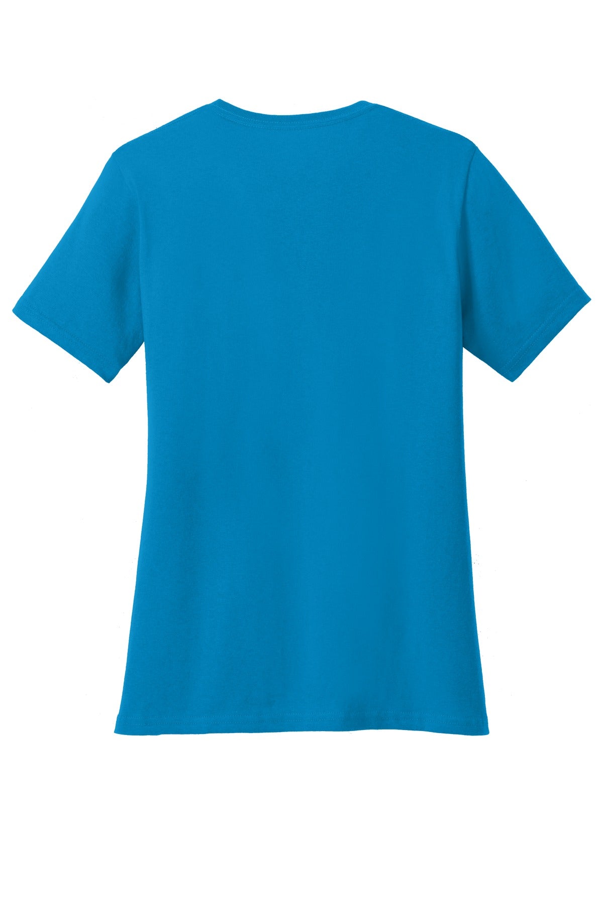 Rear View of Sapphire Port & Co Women's Core Cotton V-Neck Tee. LPC54V