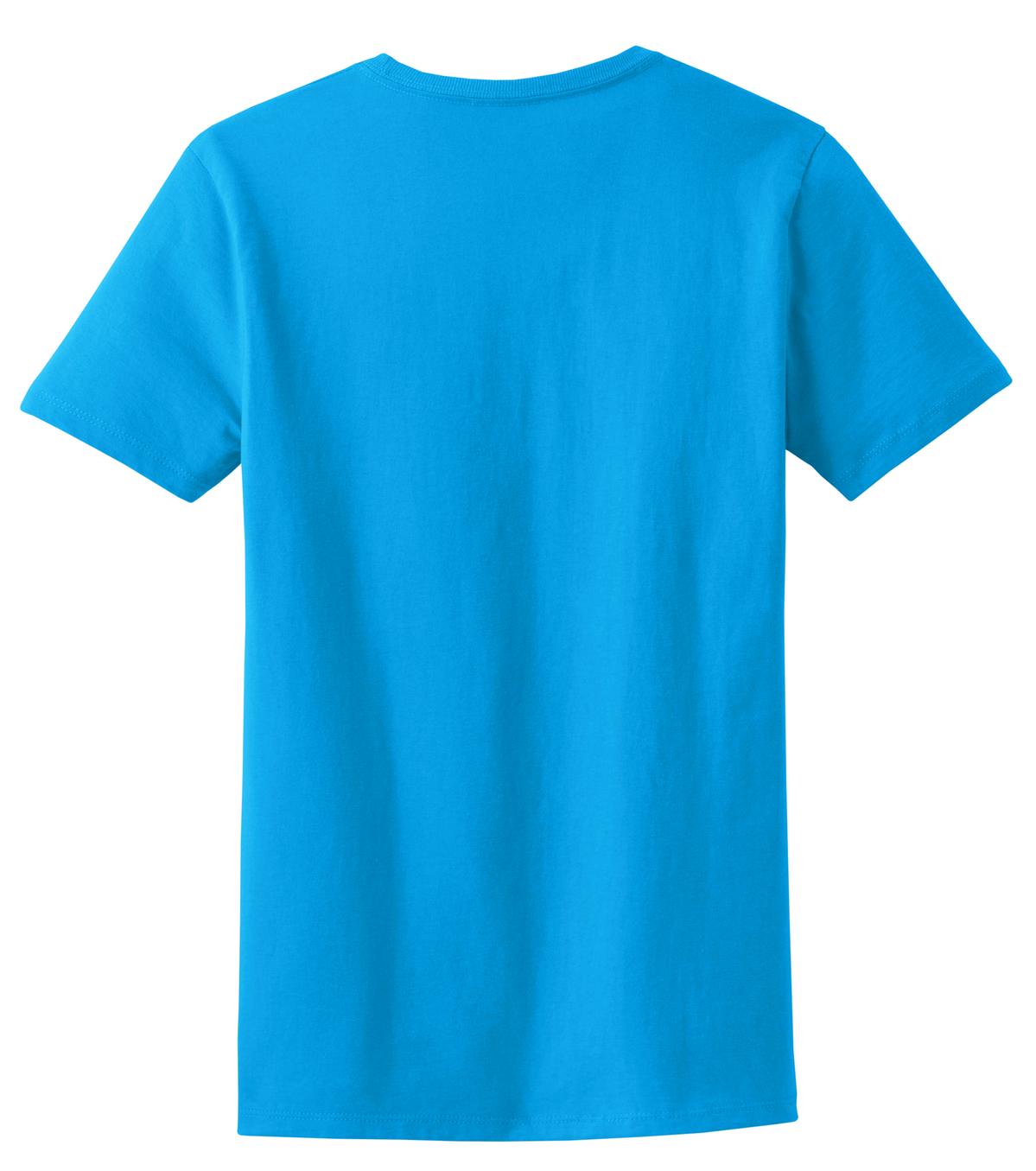 Rear View of Sapphire Port & Co Women's Essential Tee. LPC61