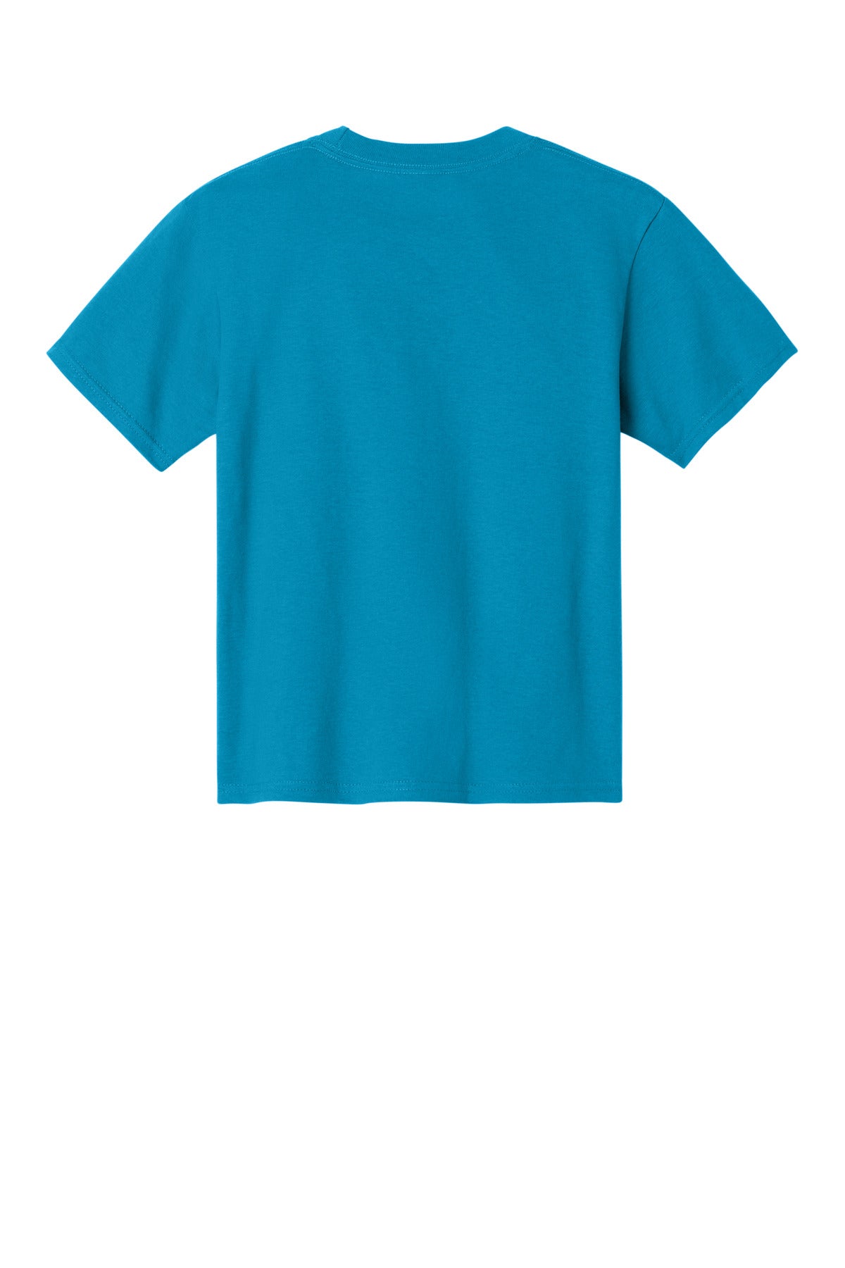 Rear View of Sapphire Port & Co Youth Essential Tee. PC61Y