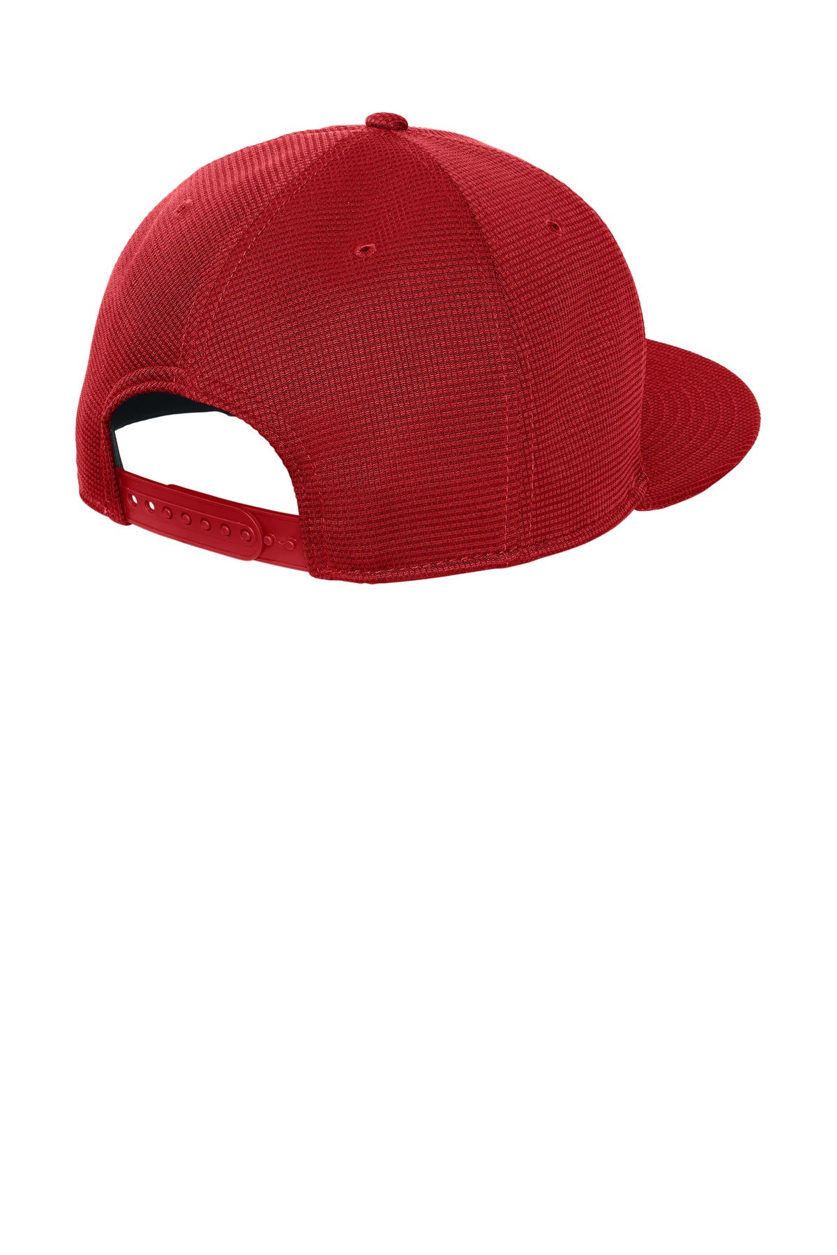 Rear View of Scarlet New Era Pivot Flat Bill Snapback Cap NE409