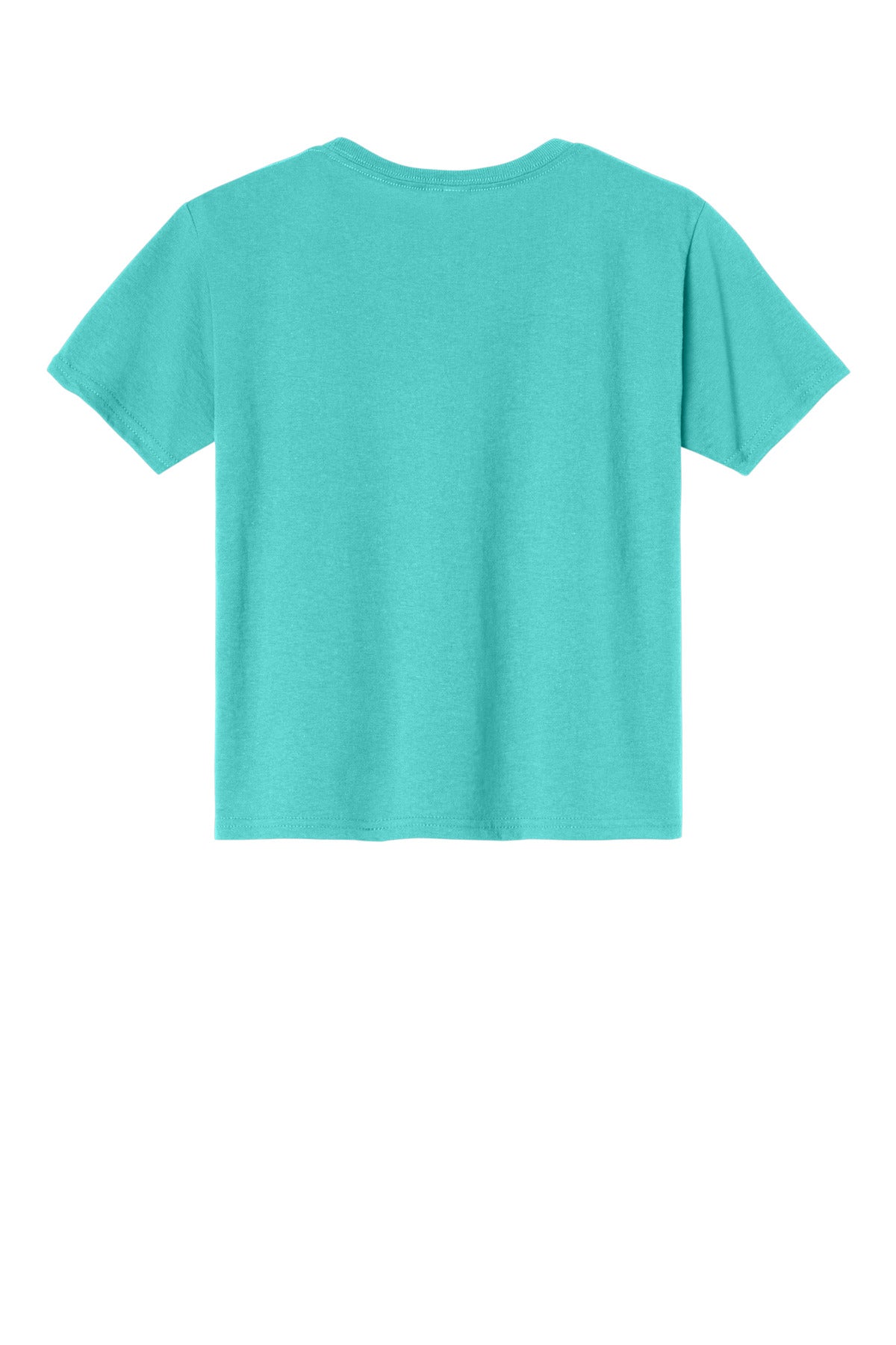 Rear View of ScubaBlue Jerzees - Youth Dri-Power 50/50 Cotton/Poly T-Shirt. 29B