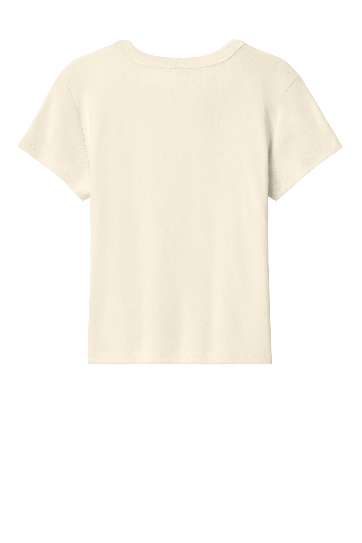 Rear View of SdNatBlend BELLA+CANVAS Women's Micro Rib Baby Tee BC1010