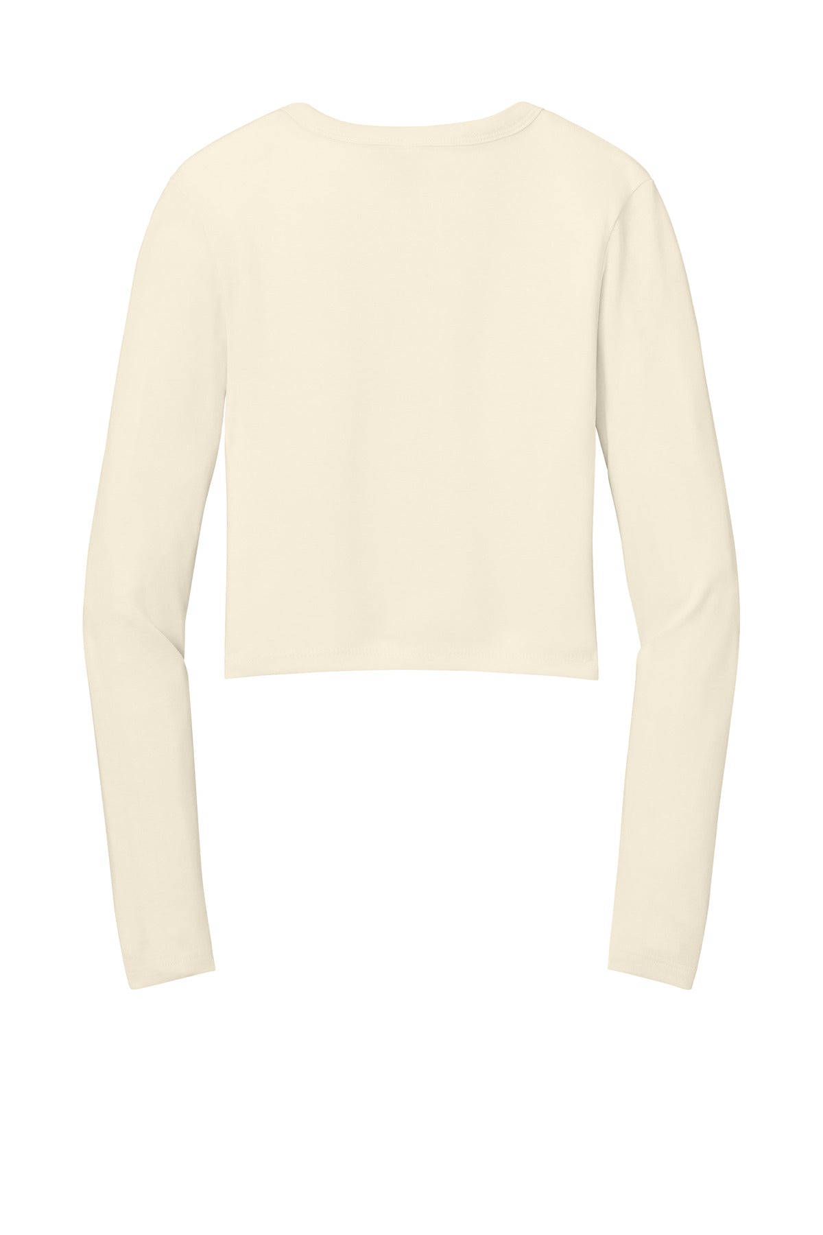 Rear View of SdNatBlend BELLA+CANVAS Women's Micro Rib Long Sleeve Baby Tee BC1501