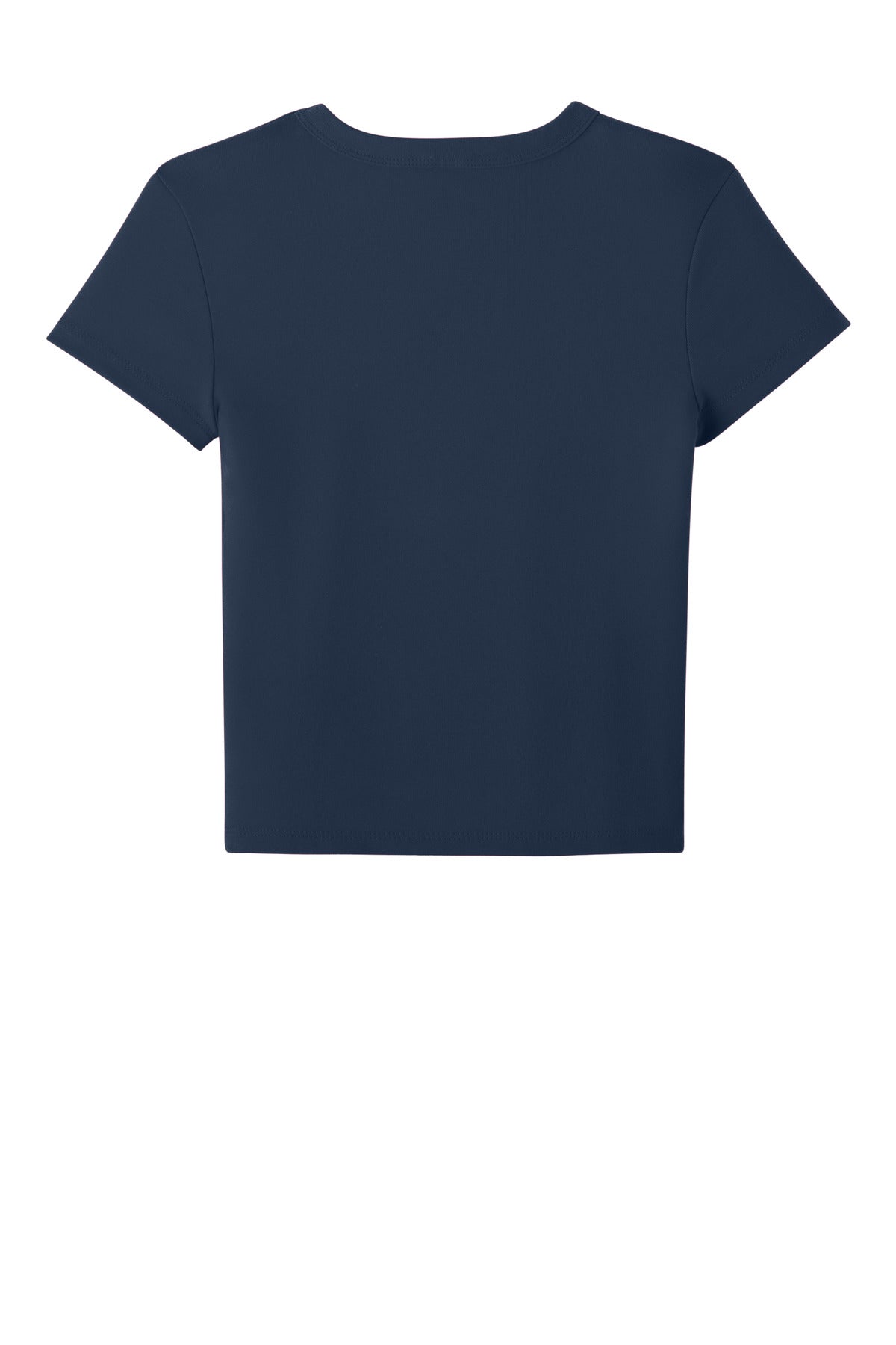 Rear View of SdNvyBlend BELLA+CANVAS Women's Micro Rib Baby Tee BC1010