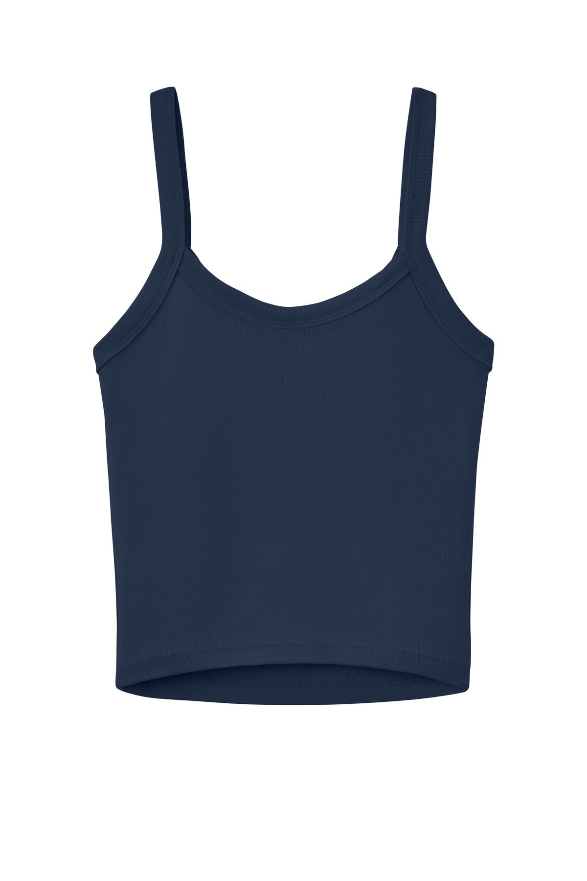 Rear View of SdNvyBlend BELLA+CANVAS Women's Micro Rib Spaghetti Strap Tank BC1012