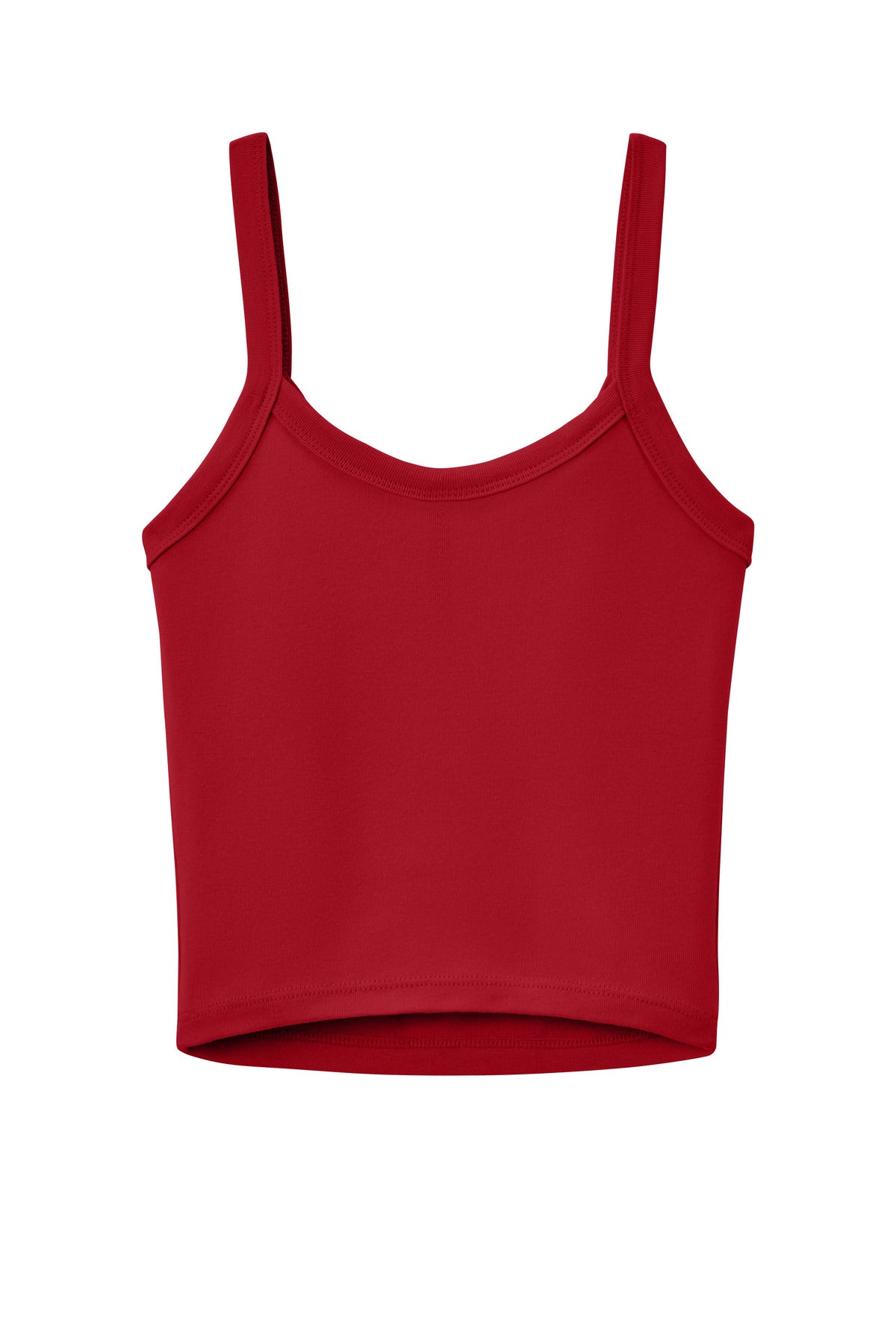 Rear View of SdRedBlend BELLA+CANVAS Women's Micro Rib Spaghetti Strap Tank BC1012
