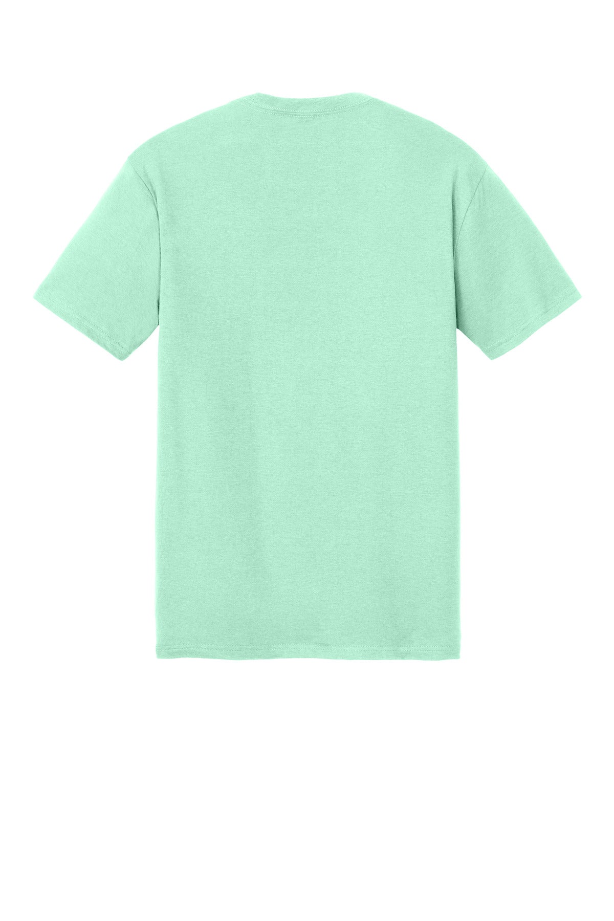 Rear View of SeaMist District Perfect Tri Tee. DM130