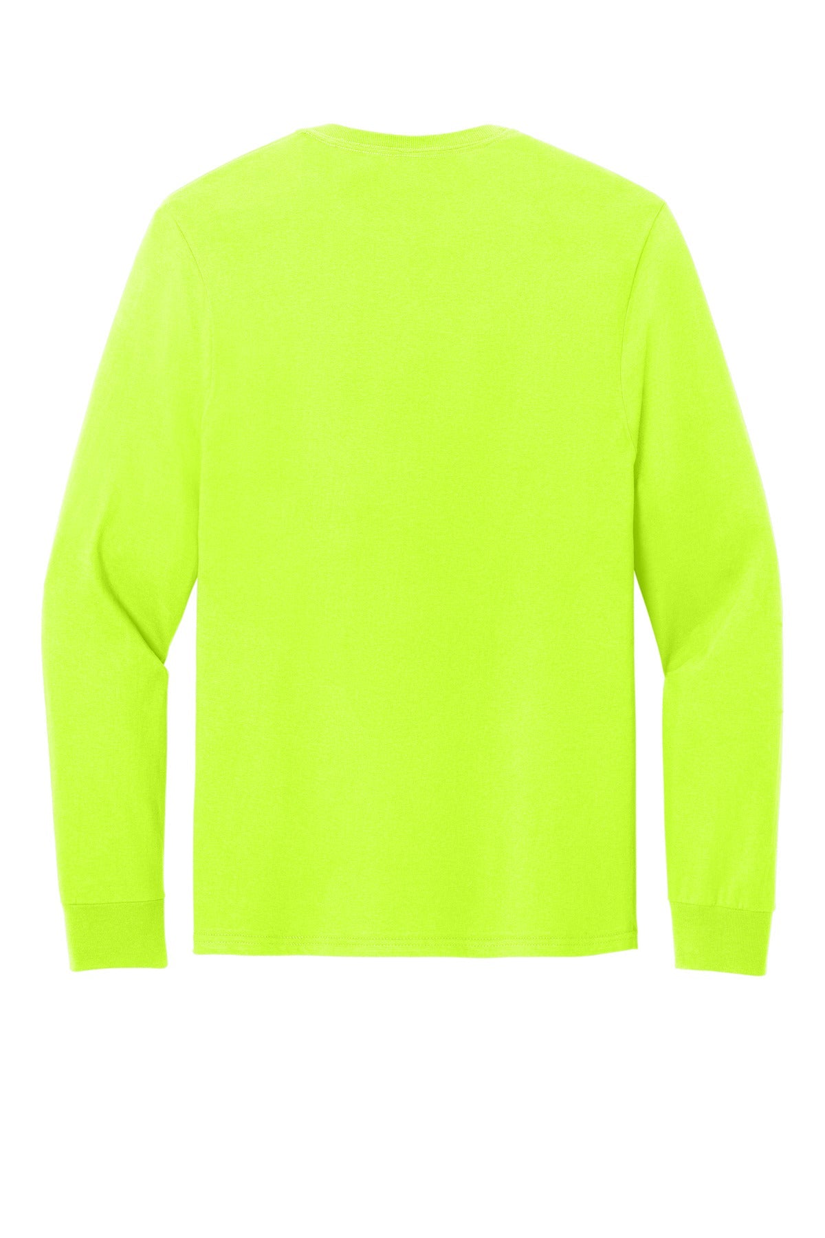 Rear View of SftyGrn Jerzees Classics Unisex Cotton Long Sleeve T-Shirt 363L