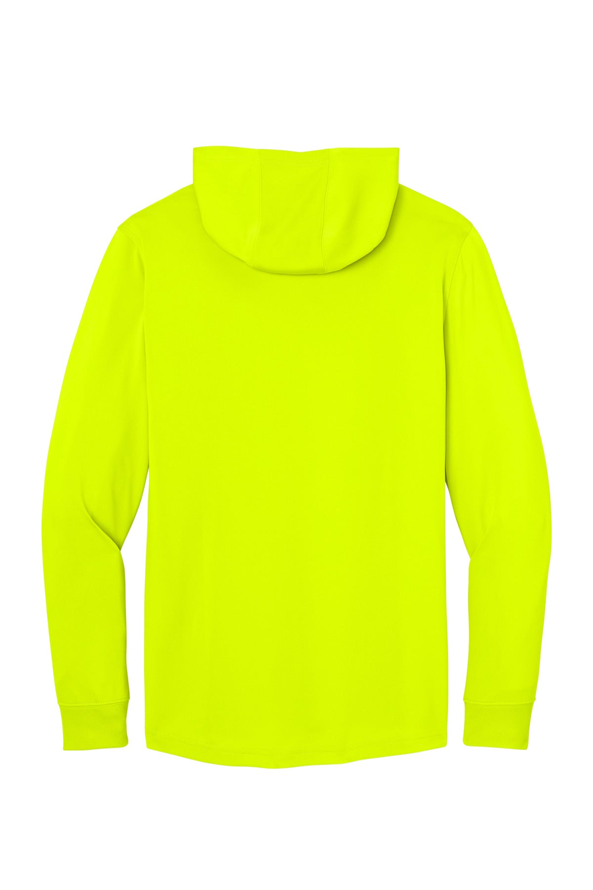 Rear View of SftyYellow CornerStone Workwear Pro Long Sleeve Hooded Tee CS440LSH