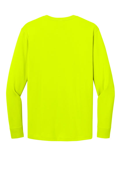 Rear View of SftyYellow CornerStone Workwear Pro Long Sleeve Pocket Tee CS440LSP