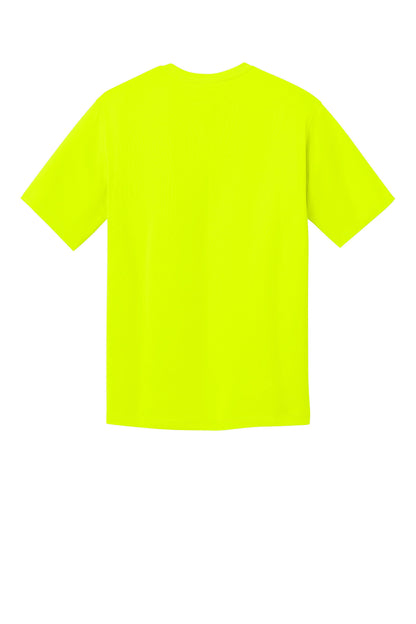 Rear View of SftyYellow CornerStone Workwear Pro Short Sleeve Tee CS440