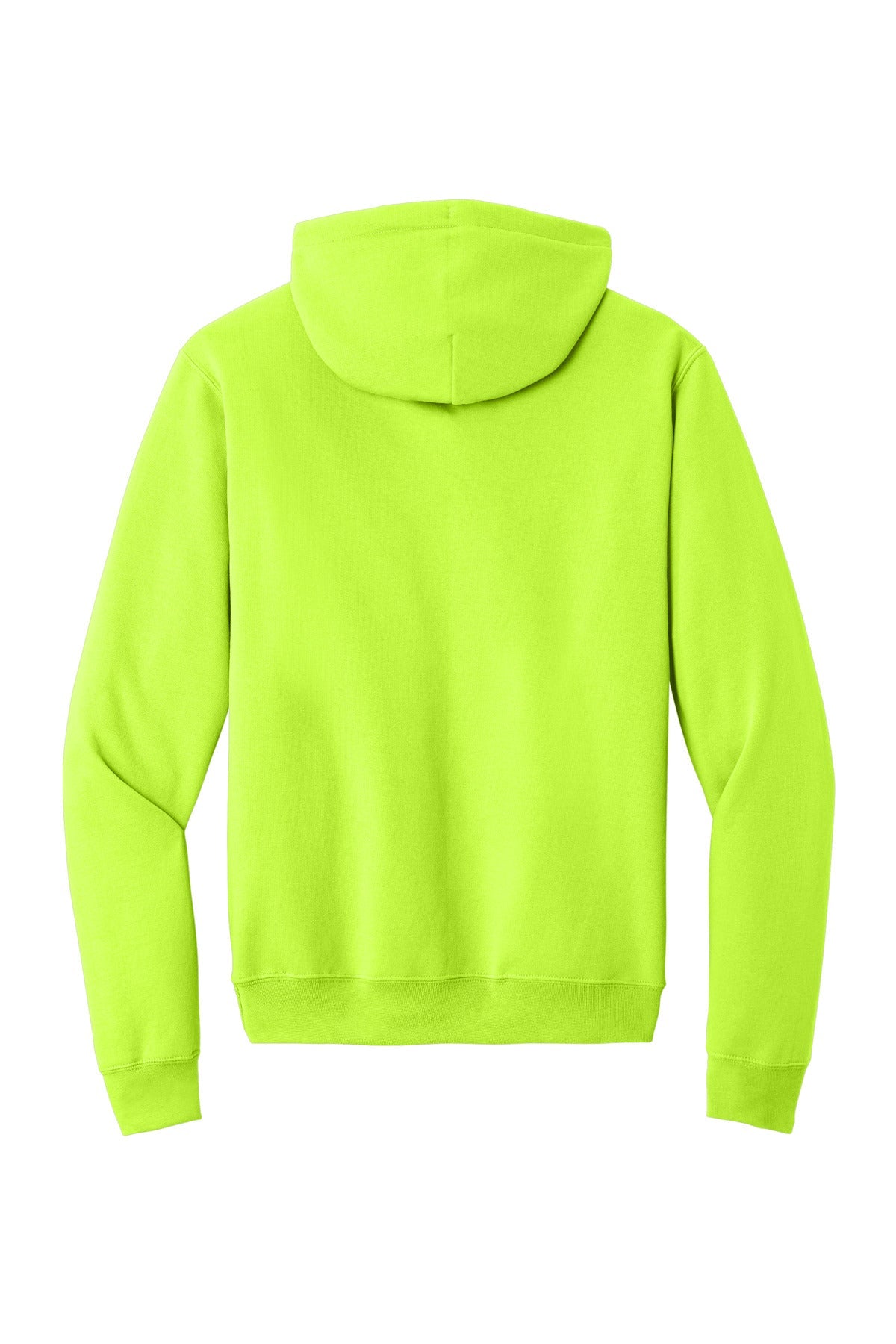Rear View of SGreen Port & Co Core Fleece Pullover Hooded Sweatshirt. PC78H