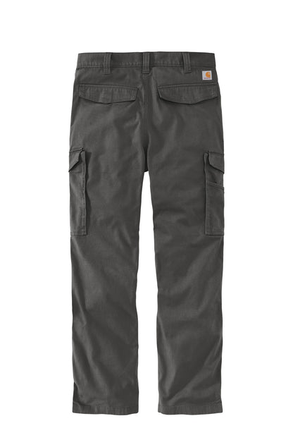 Rear View of Shadow Grey Carhartt Rugged Flex Rigby Cargo Pant CT103574