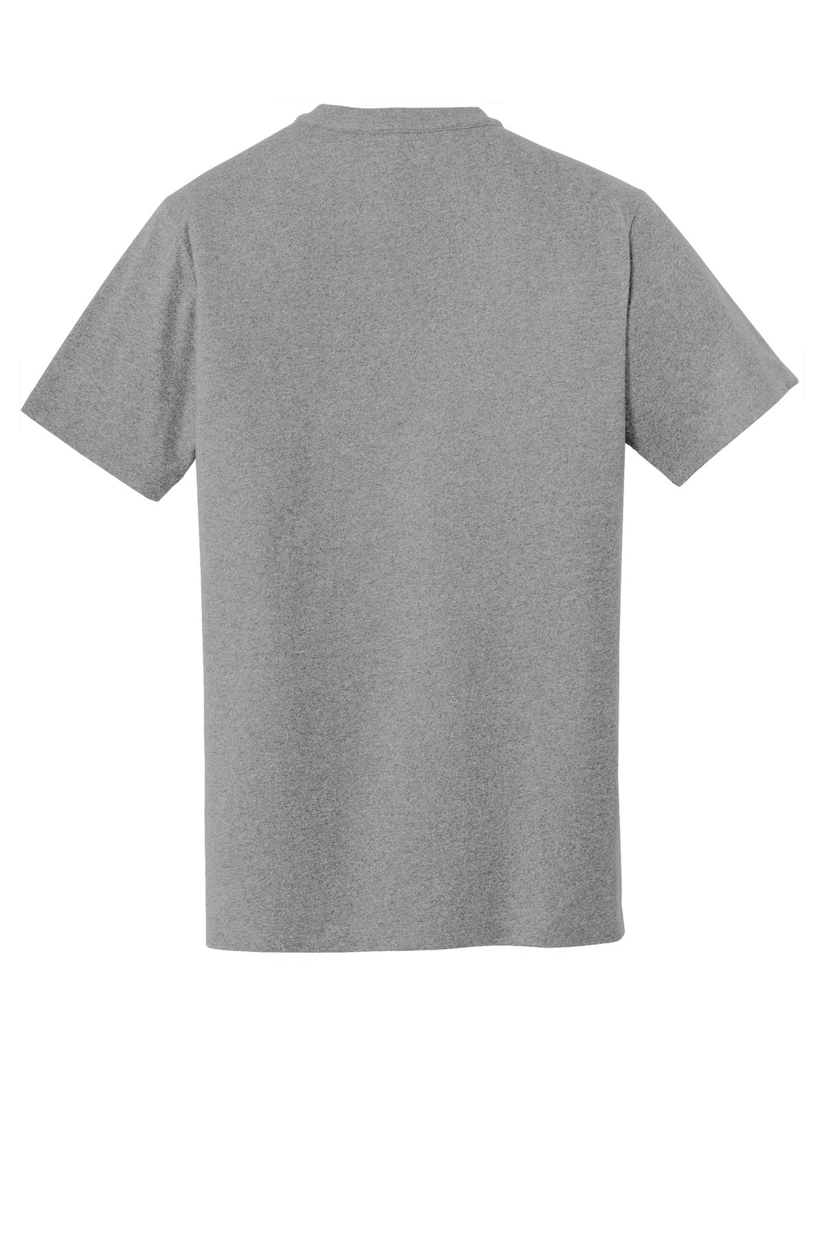 Rear View of Shadow Grey He New Era Heritage Blend Crew Tee. NEA100