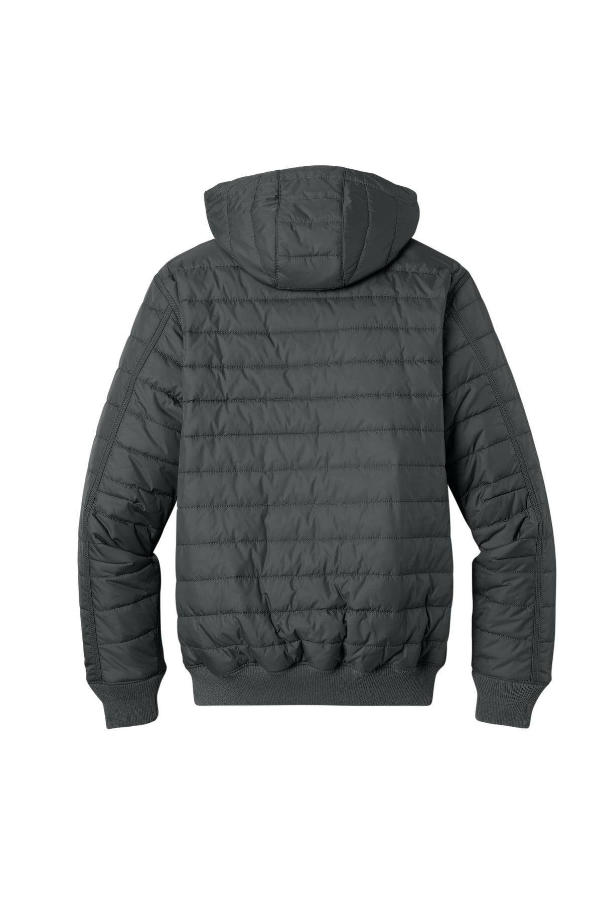 Rear View of ShadowGrey Carhartt Gilliam Insulated Hooded Jacket CT106543