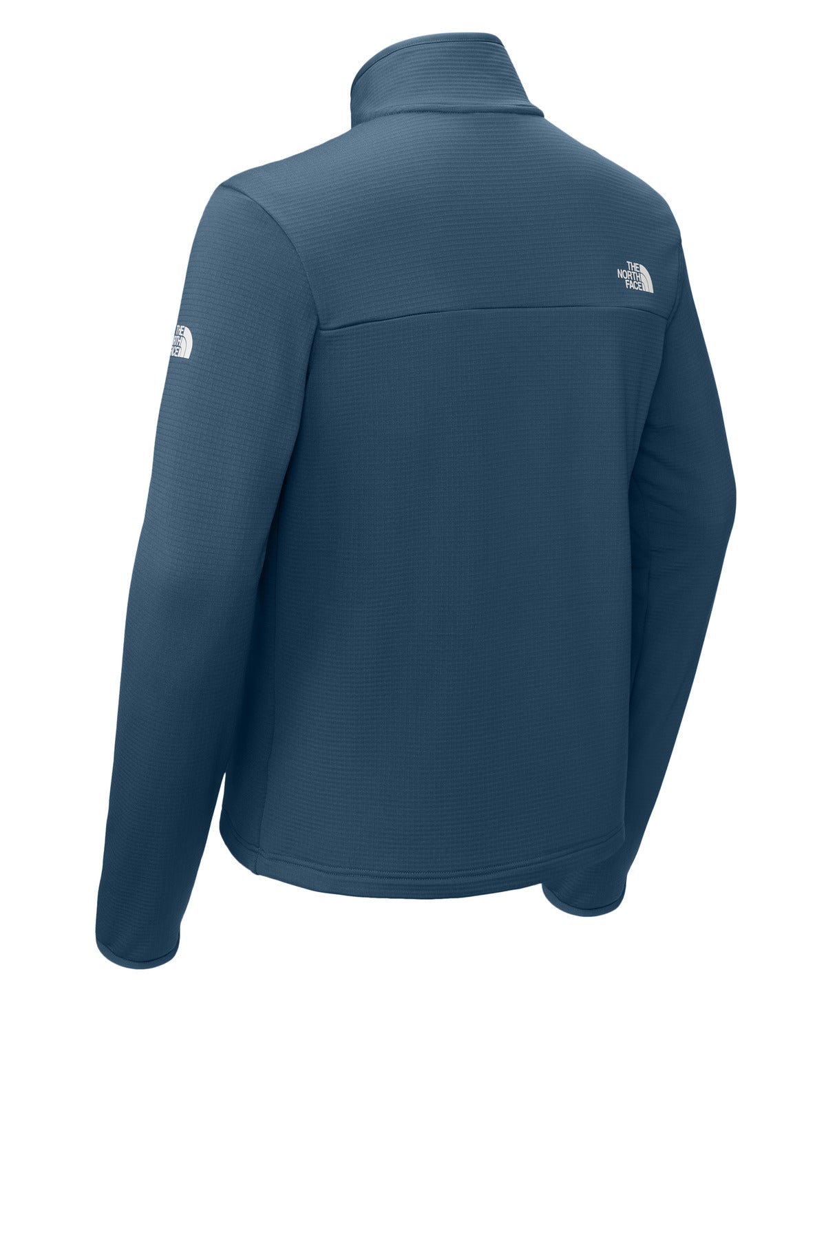 Rear View of ShadyBlue The North Face Aim 1/4-Zip Fleece NF0A8ENJ