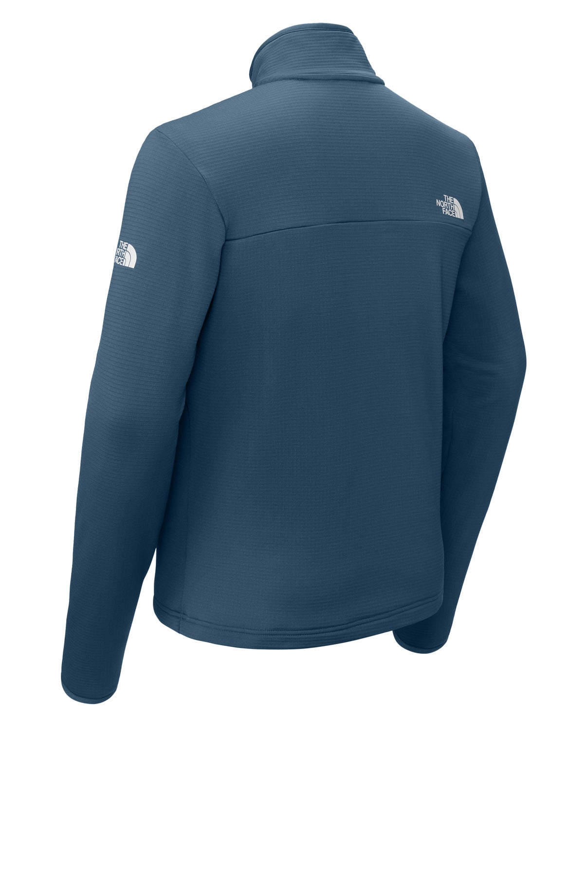 Rear View of ShadyBlue The North Face Aim Full-Zip Fleece Jacket NF0A8ENK