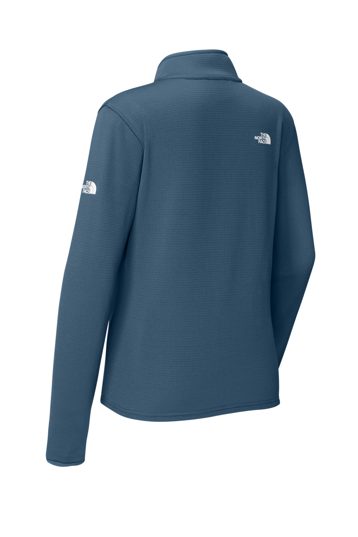 Rear View of ShadyBlue The North Face Women's Aim Full-Zip Fleece Jacket NF0A8FQJ