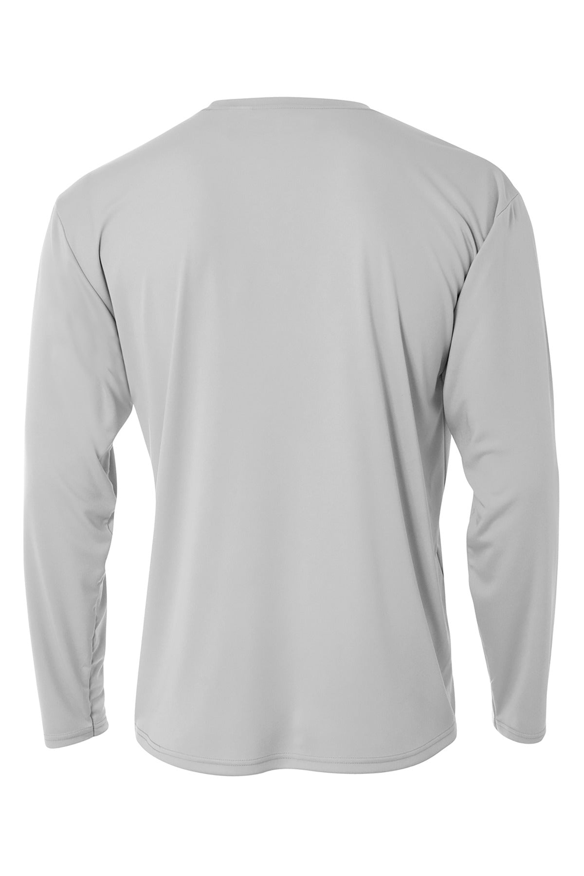 Rear View of Silver A4 Youth Cooling Performance Long Sleeve Tee A4NB3165
