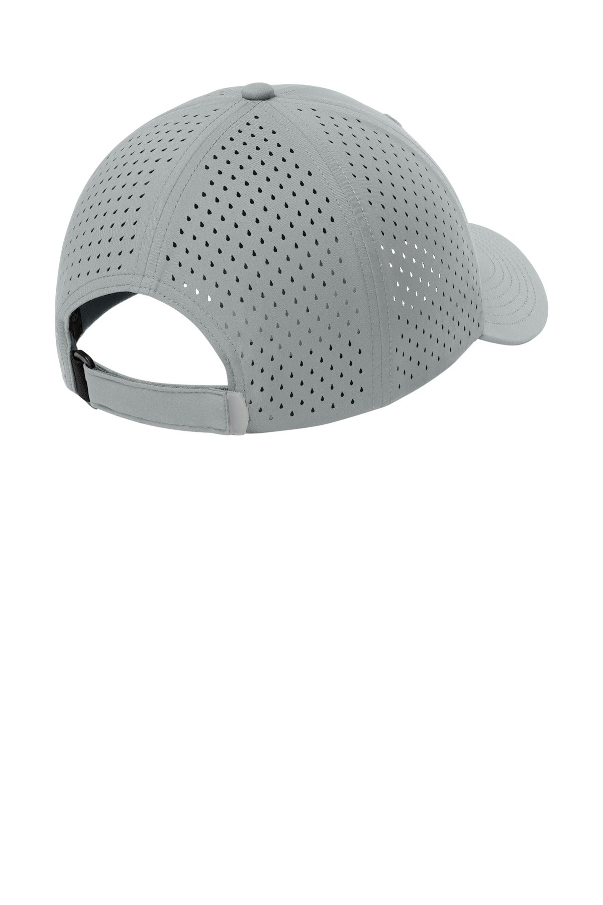 Rear View of Silver Port Authority All-Day Performance UPF Perforated Cap C995