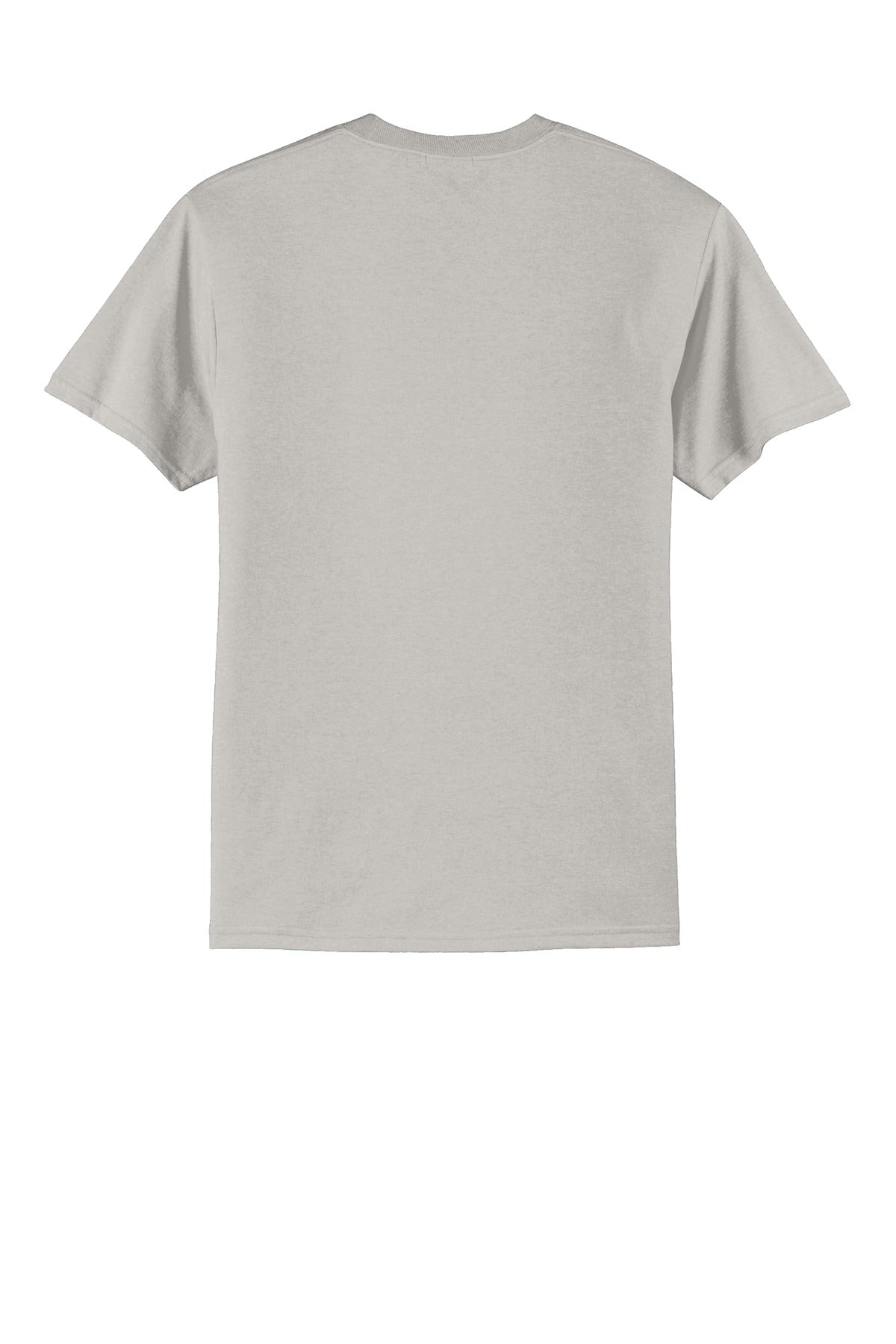 Rear View of Silver Port & Co Core Blend Tee. PC55