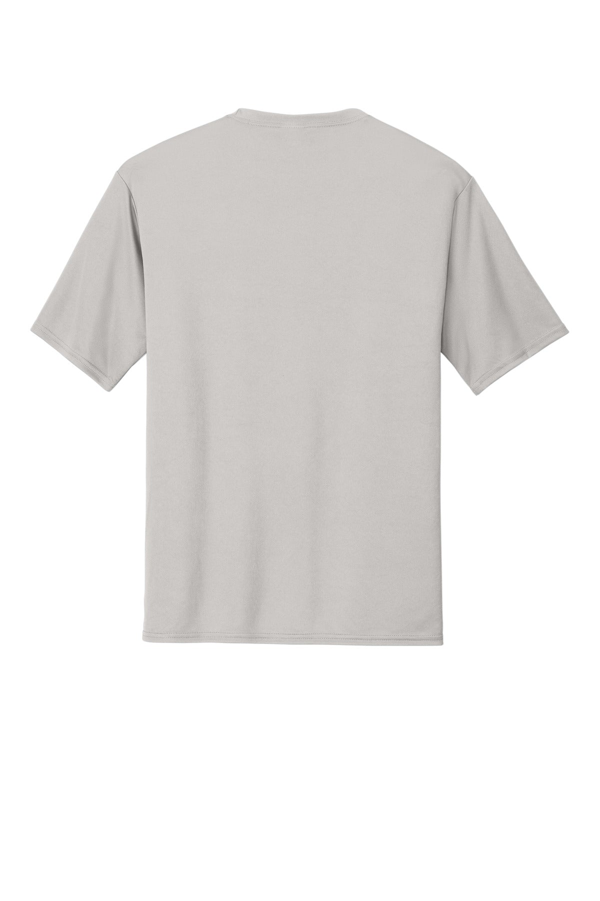 Rear View of Silver Port & Co Performance Tee. PC380