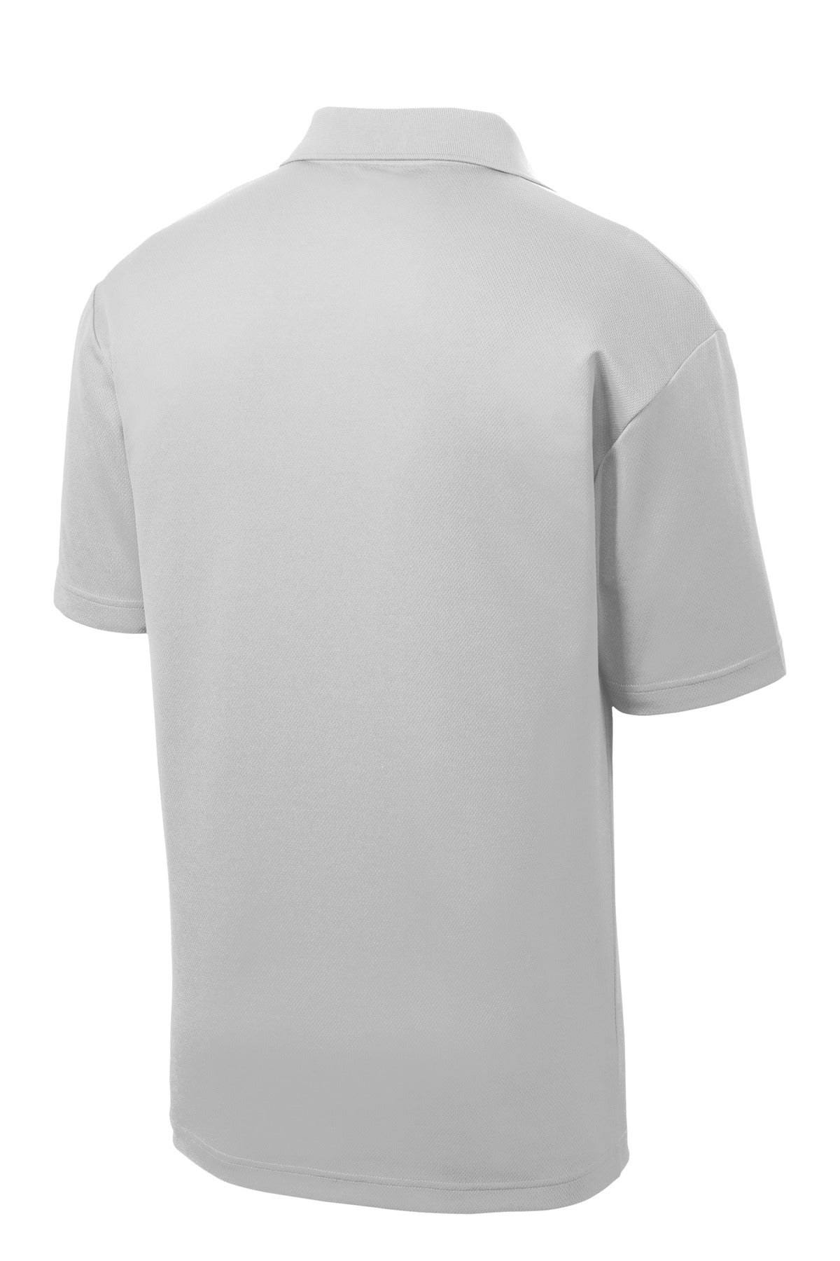 Rear View of Silver Sport-Tek PosiCharge RacerMesh Polo. ST640