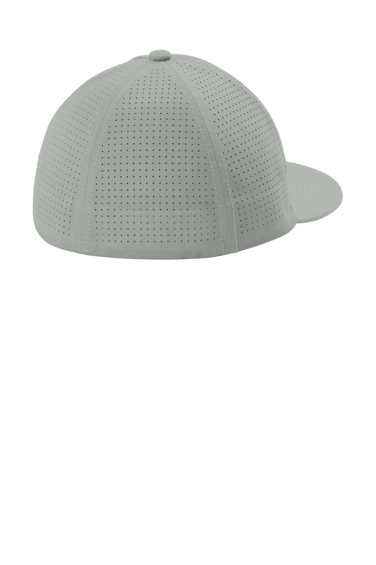 Rear View of Silver Sport-Tek Pro-Cut Stretch-Tek Cap STC64