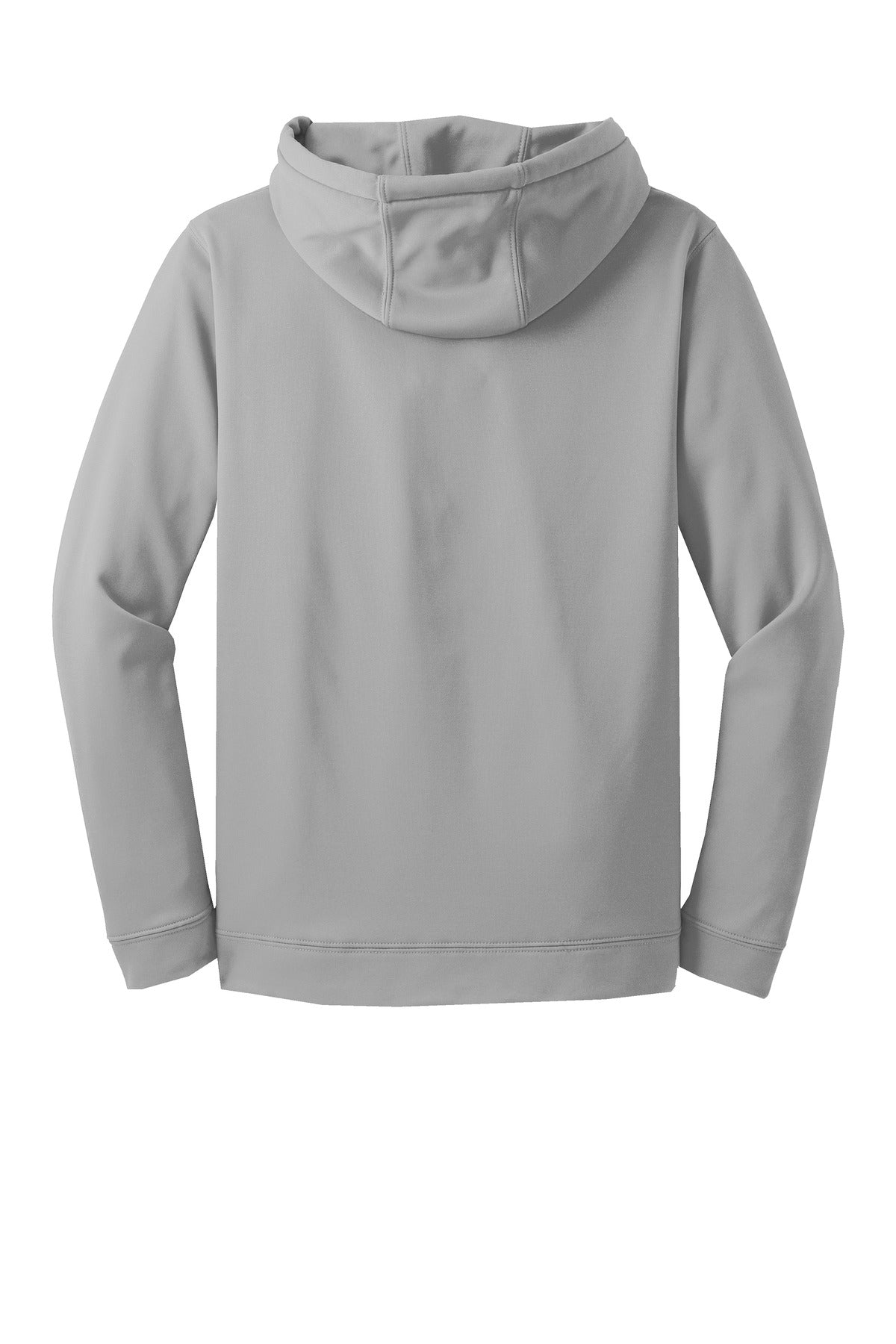 Rear View of Silver Sport-Tek Sport-Wick Fleece Hooded Pullover. F244