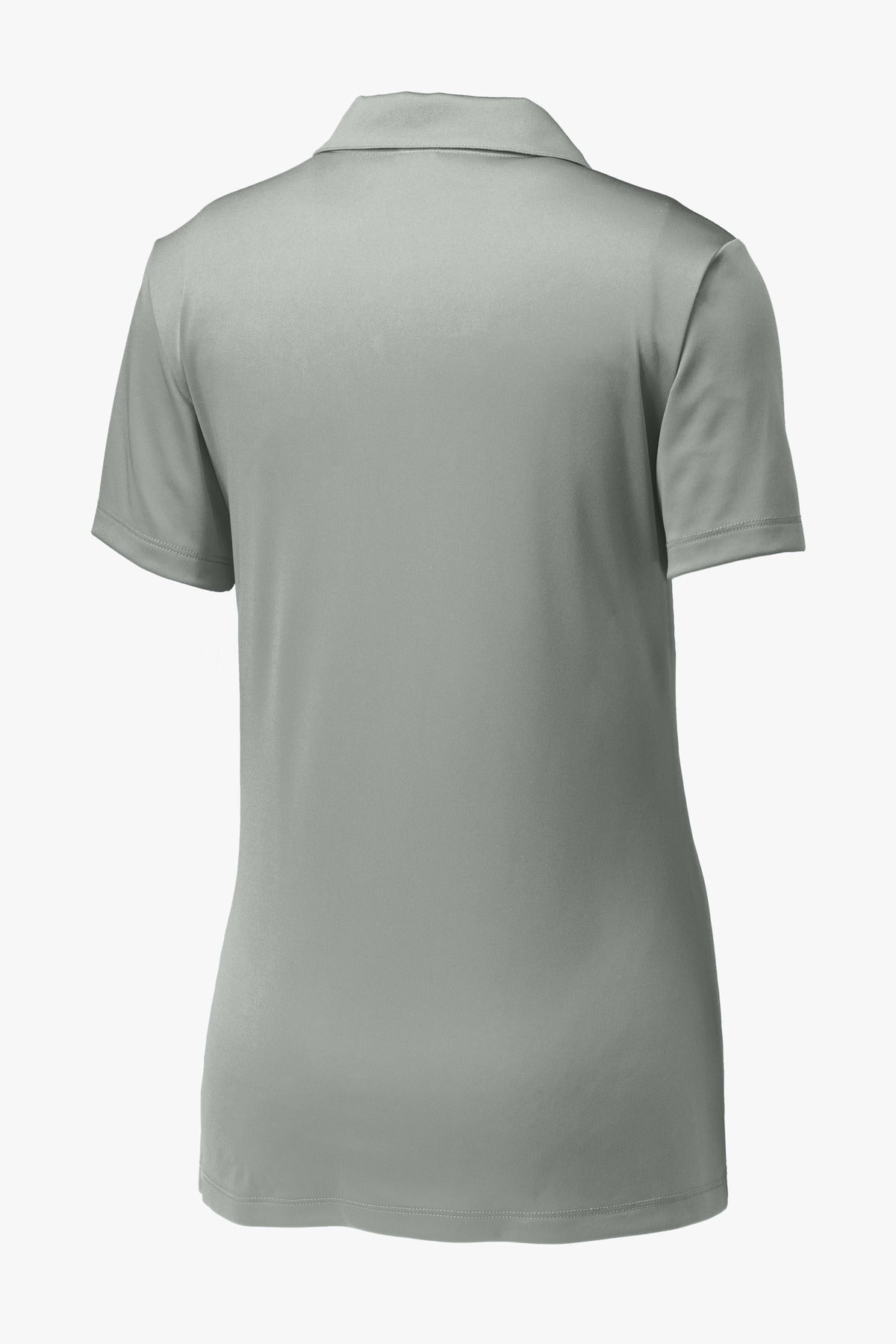 Rear View of Silver Sport-Tek Women's PosiCharge Competitor Polo. LST550