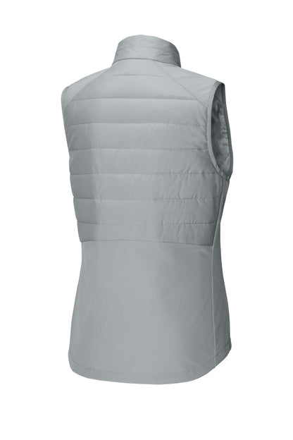 Rear View of Silver Sport-Tek Women's Teknical Hybrid Vest LST941