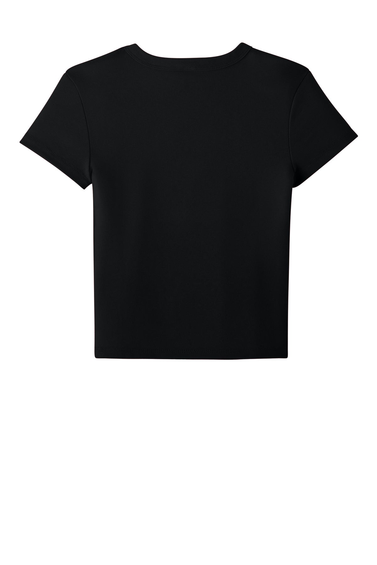 Rear View of SldBkBlend BELLA+CANVAS Women's Micro Rib Baby Tee BC1010