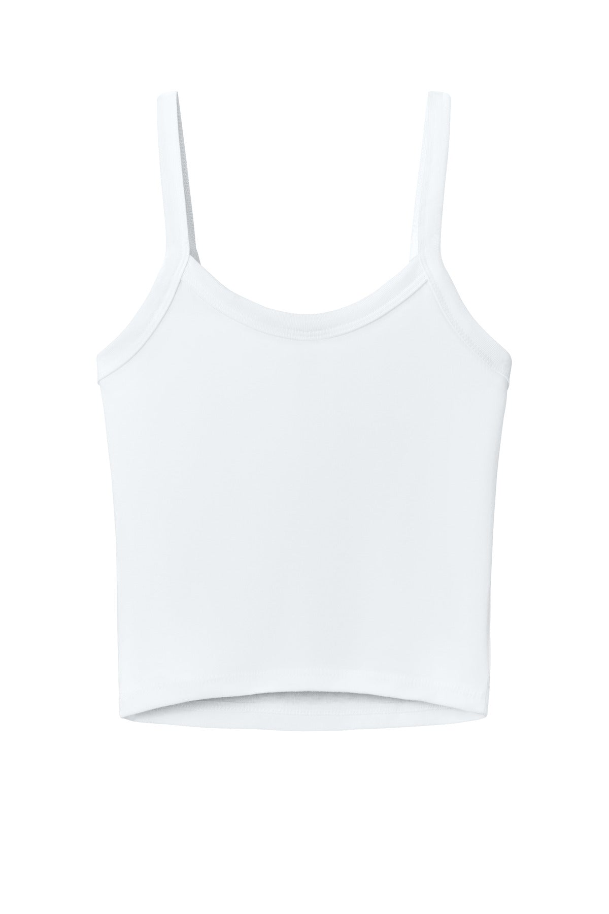 Rear View of SldWhBlend BELLA+CANVAS Women's Micro Rib Spaghetti Strap Tank BC1012