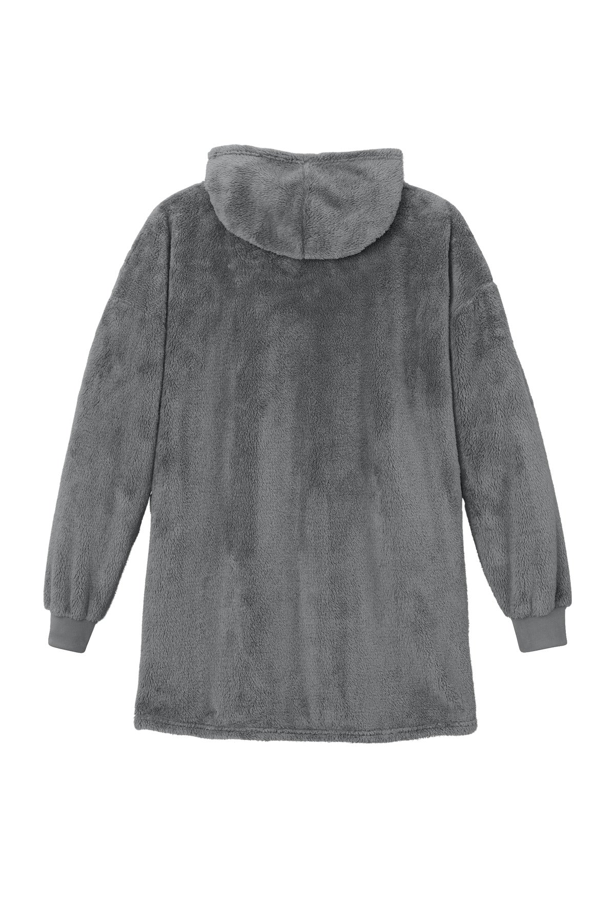 Rear View of SmokeGrey Port Authority Plush Poncho BP42