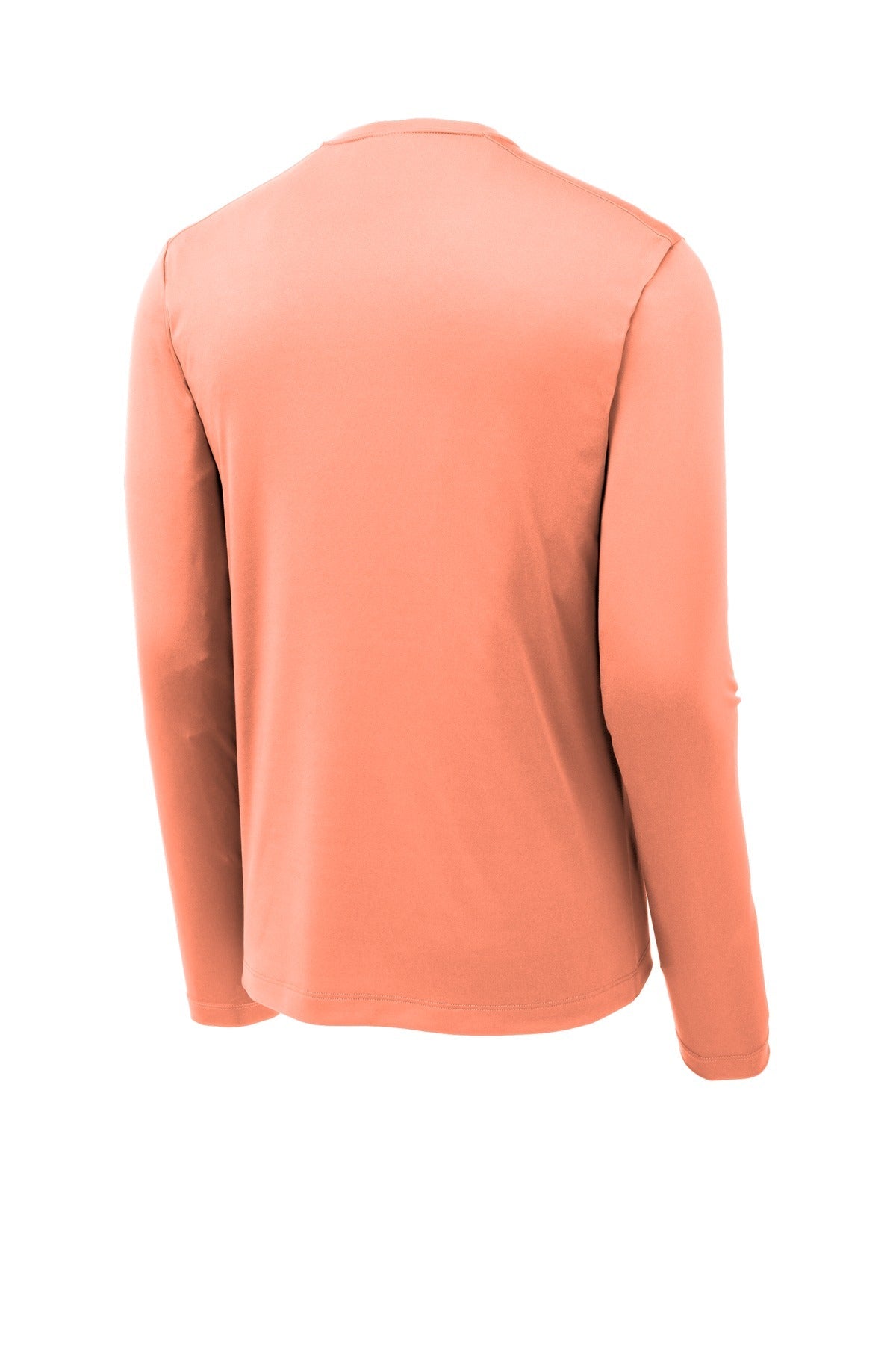Rear View of Soft Coral Sport-Tek Posi-UV Pro Long Sleeve Tee. ST420LS