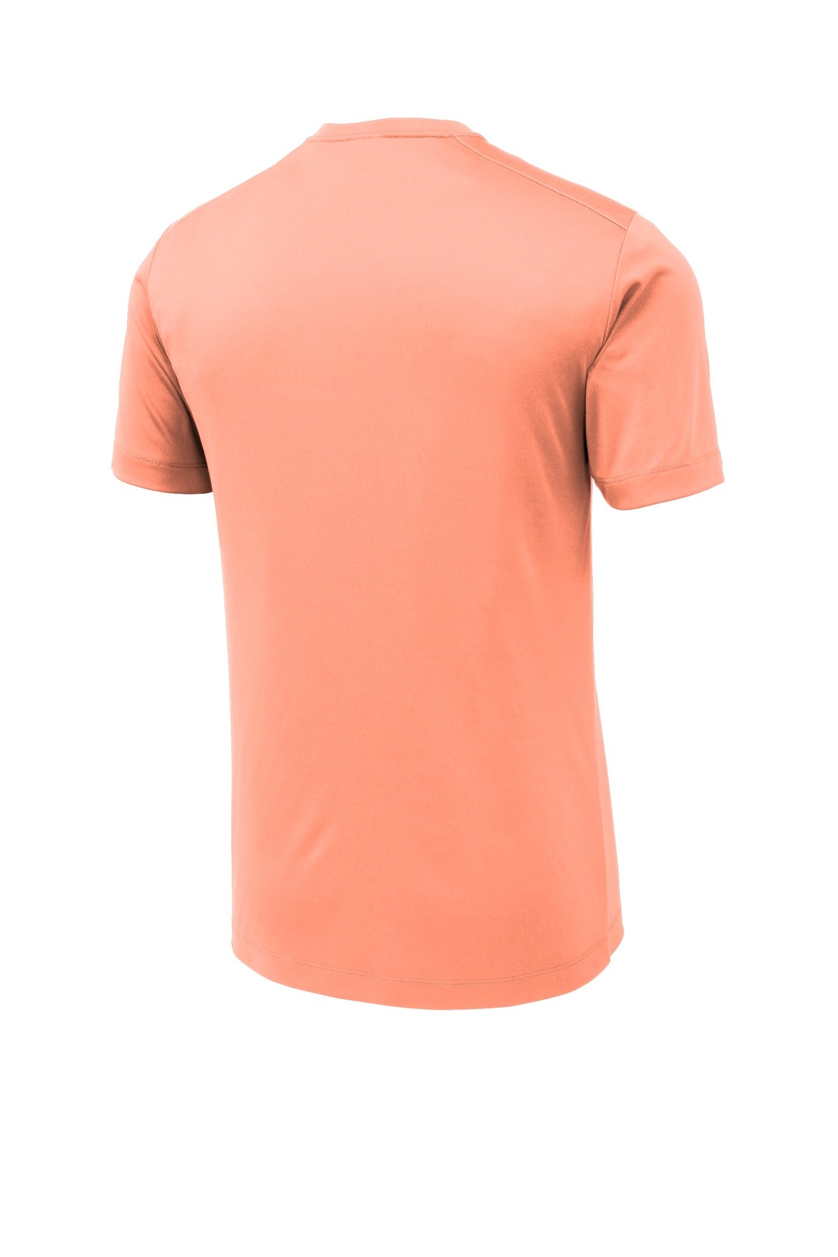Rear View of Soft Coral Sport-Tek Posi-UV Pro Tee. ST420