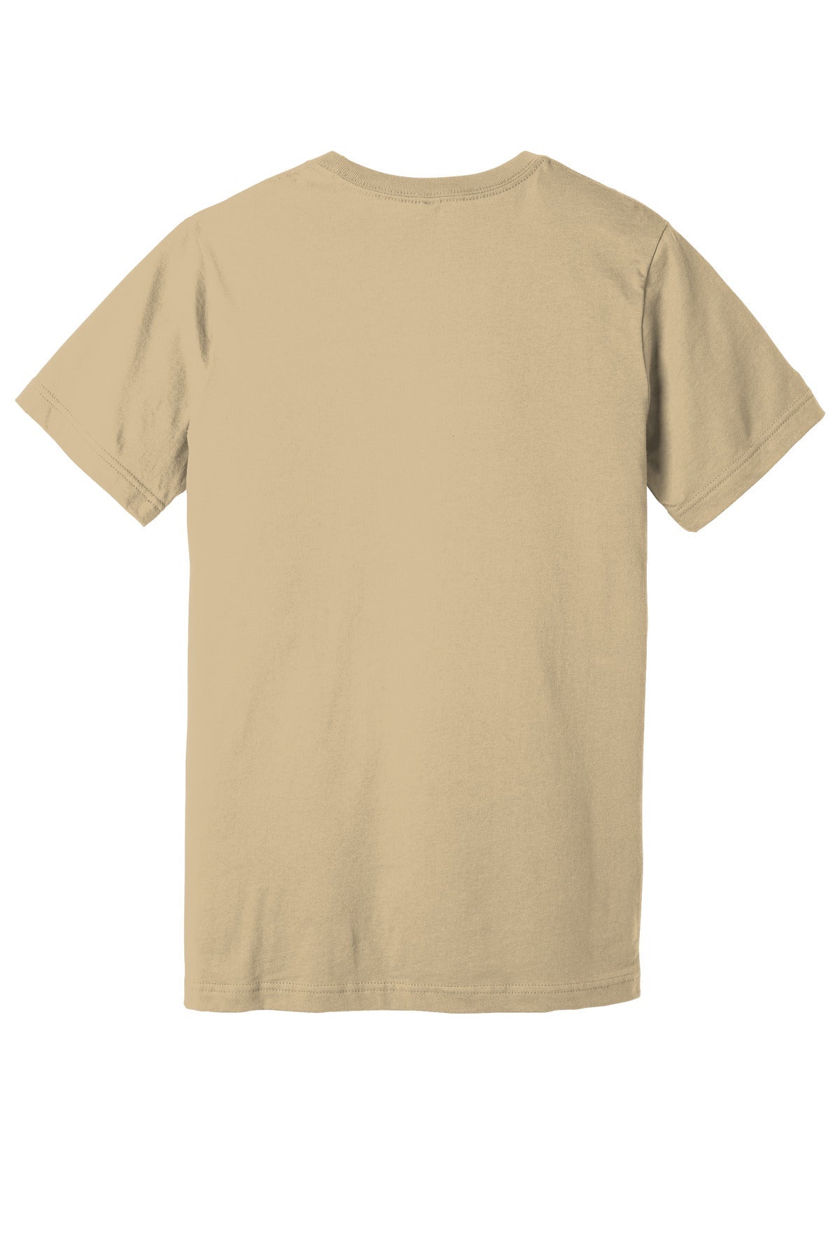 Rear View of Soft Cream BELLA+CANVAS Unisex Jersey Short Sleeve Tee. BC3001