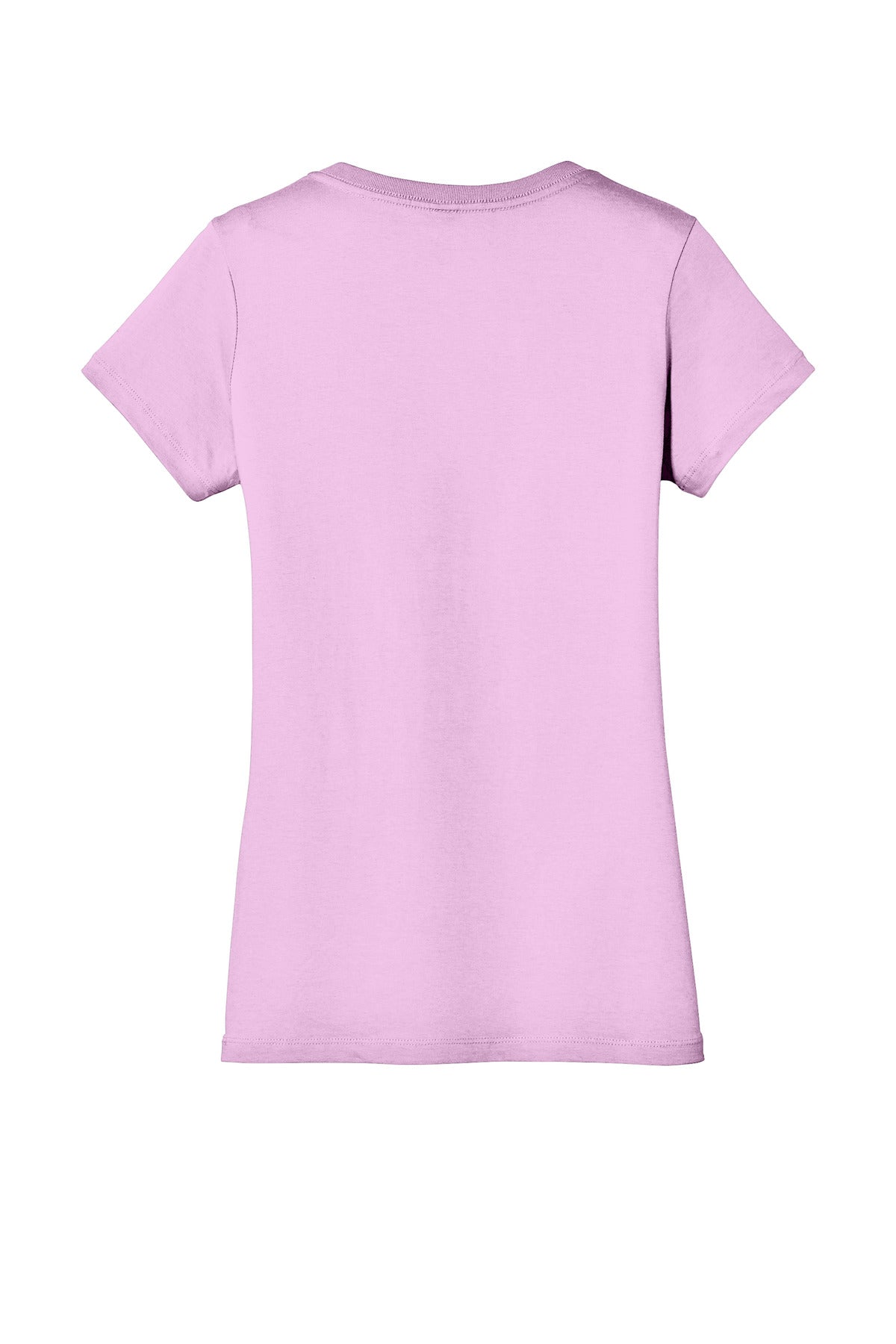 Rear View of Soft Purple District - Women's Perfect Weight V-Neck Tee. DM1170L