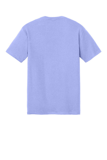 Rear View of SoftLilac District Perfect Tri Tee. DM130