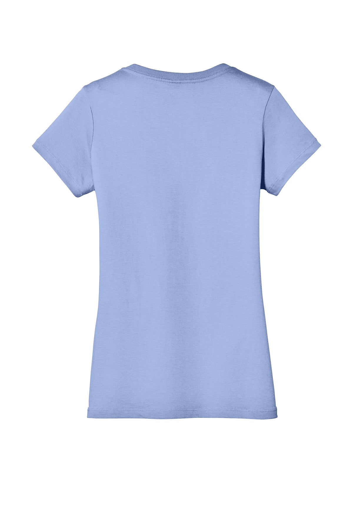 Rear View of SoftLilac District - Women's Perfect Weight V-Neck Tee. DM1170L