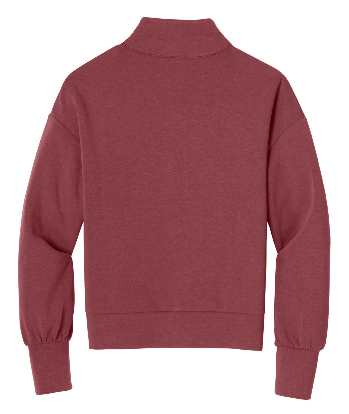 Rear View of SoftRuby OGIO Women's Transcend 1/4-Zip LOG861