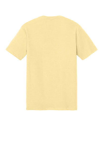 Rear View of SoftYellow District Perfect Tri Tee. DM130
