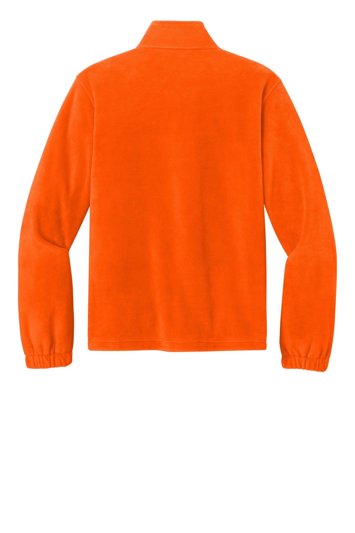 Rear View of SOrange Port Authority Plush Fleece Full-Zip Jacket F190