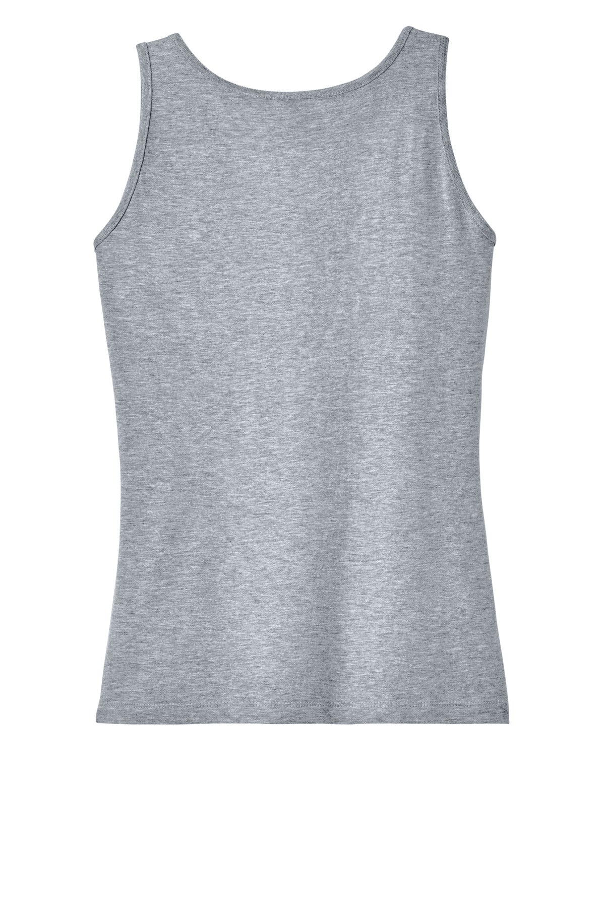 Rear View of Sport Grey Gildan Softstyle Junior Fit Tank Top. 64200L