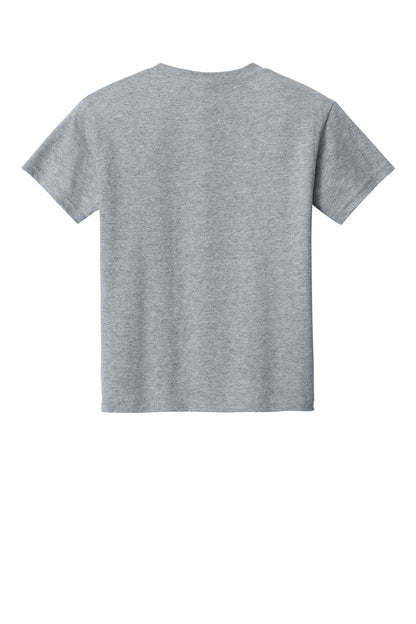 Rear View of SportGrey Gildan Youth Light Cotton Tee 3000B
