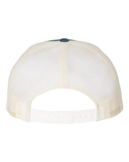 Rear View of Spruce/ Birch/ Light Navy Low Pro Trucker Cap - 115